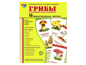 Демонстрационные картинки «Грибы: съедобные и несъедобные»