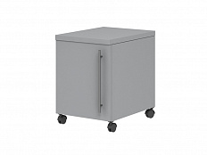 Тумба подкатная с дверцей, лист.сталь, 670х400х500 мм.