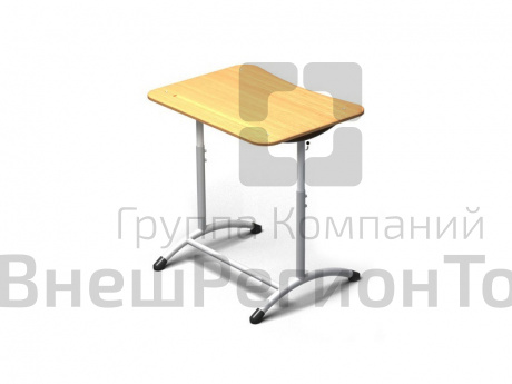Стол ученический одноместный с регулировкой высоты, усиленный.