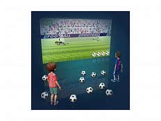 Интерактивная стена "Спортбол" в корпусе, кинект