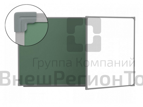 Доска меловая двухэлементная настенная 100х225 см, створка слева/справа.