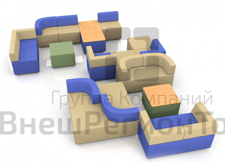 Мебель для холла. Вариант 5 (мягкие модули).