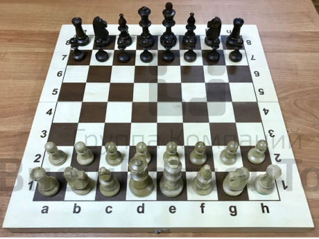 Шахматы Стаунтон N5 с утяжелителем с деревянной складной доской 43 см.
