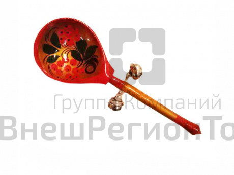 Ложка с бубенцами с росписью «хохлома».