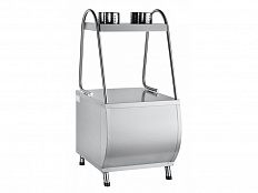 Прилавок для столовых приборов и подносов Патша, нейтр.шкаф, L630 мм