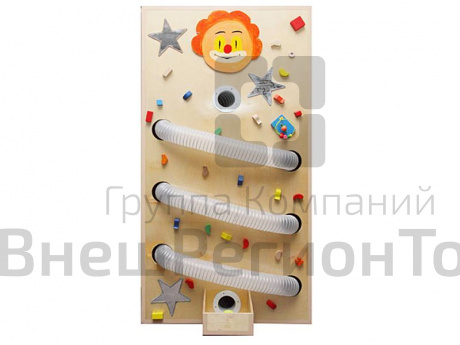 Тактильная панель с трубками Клоун 1200х800 мм.