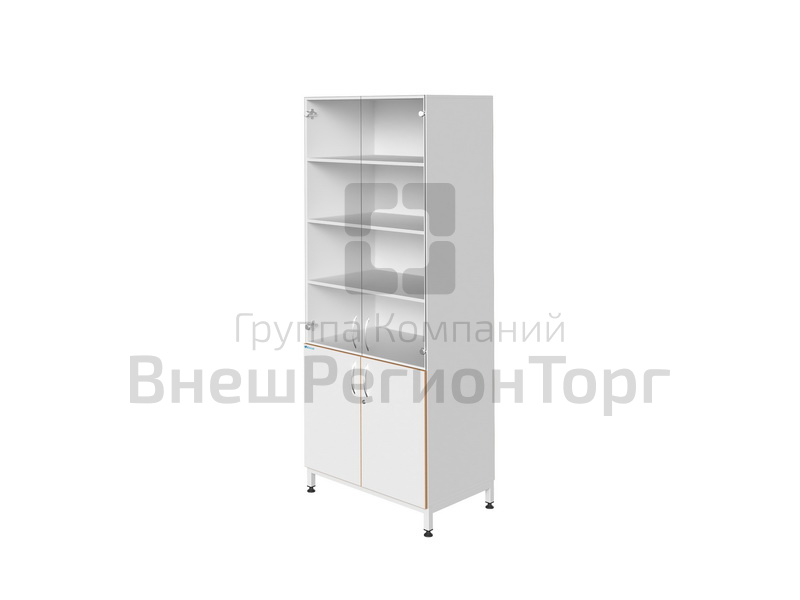 Шкаф лабораторный со стеклянными дверками, 800x500х195.