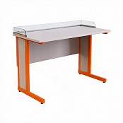 Стол ученический прямоугольная труба (зашивка и экран из ДСП) борт Оргстекло
