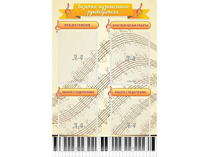 Стенд «Визитка музыкального руководителя» 0,6×0,9 м