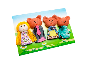 Пальчиковые куклы «Три медведя», 4 шт.
