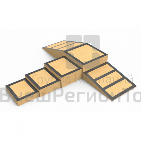 Ступеньки с пандусом для восстановления функций нижних конечностей.