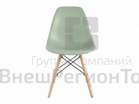 Стул EAMES, серо-зеленый, дер. ножки.