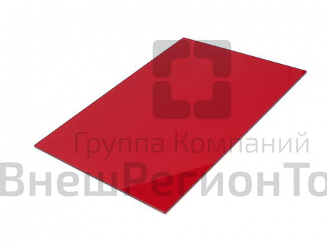 Акрил красный литой 1200х600х3 мм.