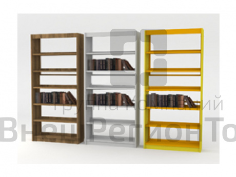 Стеллаж 1-сторонний 6 полок 900х292х2090 сквозной с рамой жесткости.