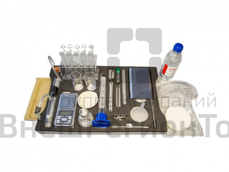 Набор оборудования для выполнения ОГЭ по химии с весами.