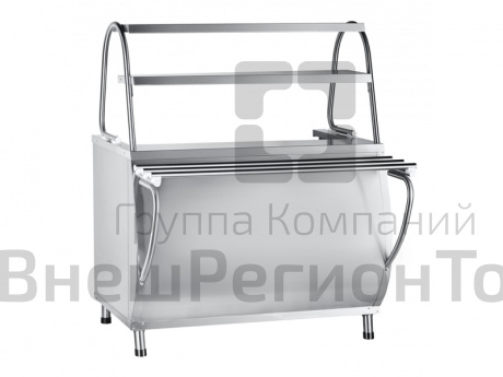 Прилавок мармит для первых блюд Патша, 2 конфорки, 2 полки, L1120 мм.