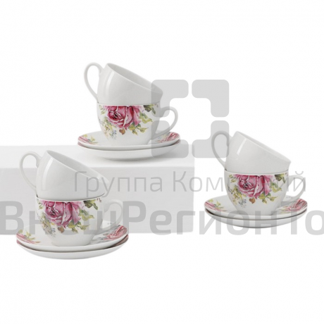 Набор чайный "Роза", 12 предметов.