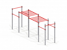 Рукоход двойной, двухуровневый и 6 турников