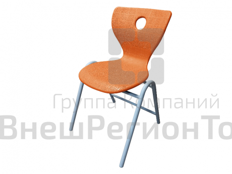 Стул ученический, с цельным пластиком.