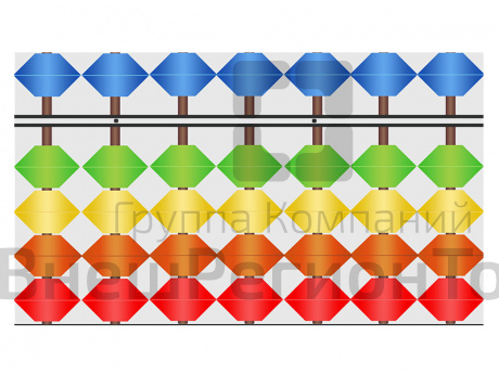 Коврик Абакус для ментальной математики, цветной.