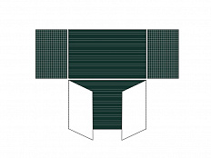 Трехэлементная магнитно-комбинированная доска 100х300 с разлиновкой - алюминиевый профиль