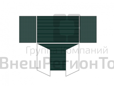 Трехэлементная магнитно-комбинированная доска 100х300 с разлиновкой - алюминиевый профиль.