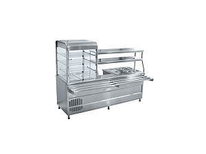 Холодильный прилавок‑мармит Аста 2275 мм, нерж.ст.