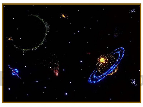 Фибероптическое панно звездное небо 1500х1000 мм, настенное.