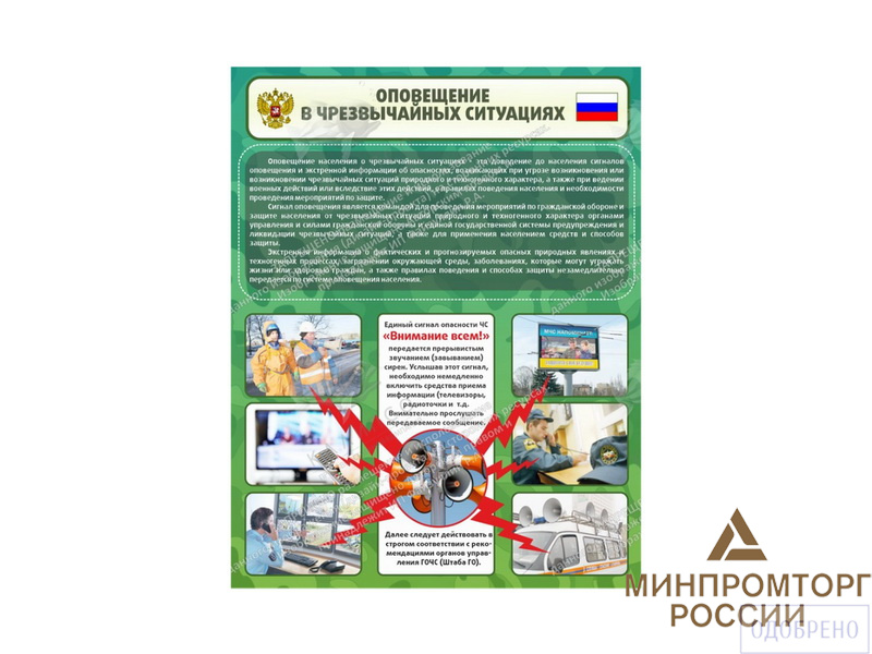 Пособия наглядной экспозиции по охране зданий и оповещения