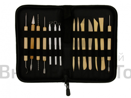 Набор инструментов для работы с глиной, 14 предметов.