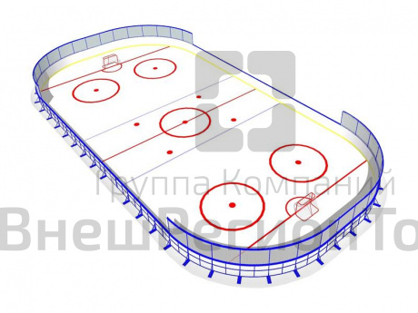 Хоккейный корт, фанера.