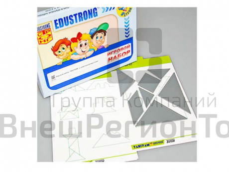 Игровой набор ТАНГРАМ с комплектом карточек.