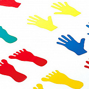 Разметка следы "Руки-ноги", 44 шт