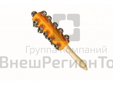 Джингл-стик деревянный с 21 бубенчиком.