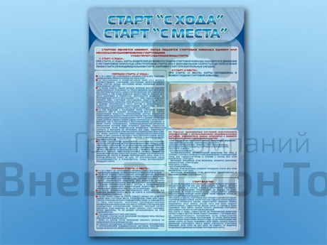 Стенд по ПДД Старт с хода, старт с места, 70х100 см.