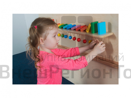 Тактильный модуль Домино настенный, 12 деталей 720х100х120 мм.