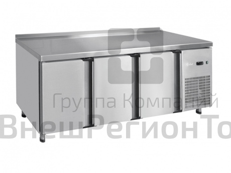 Стол холодильный для пищевых продуктов, 3 дверки + 3 полки-решетки, L2000 мм.