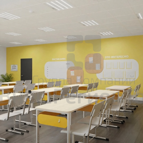 Полная комплектация кабинета мебелью.