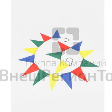 Флажки треугольные на шнуре 16 шт., 3 м.