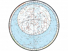 Карта звездного неба (подвижная) АСТРОНОМИЯ. Учебно наглядные пособия