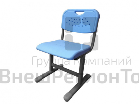 Стул ученический, регулируемый, сидение пластик (цвет на выбор).