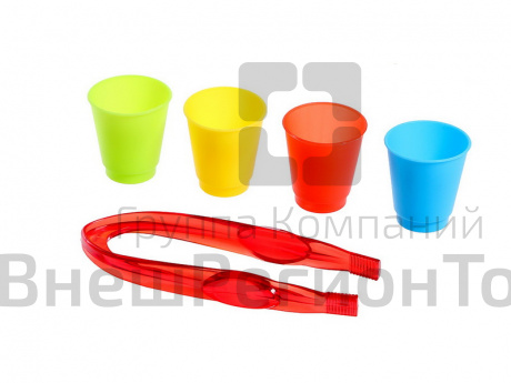 Набор для сортировки «Пинцет и стаканчики», по методике Монтессори.