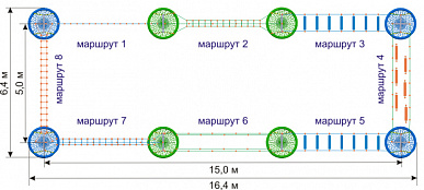 Комплекс "Тарзан" на стойках с гнездами