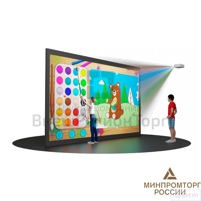 Интерактивная стена-раскраска "Мастер-фломастер".