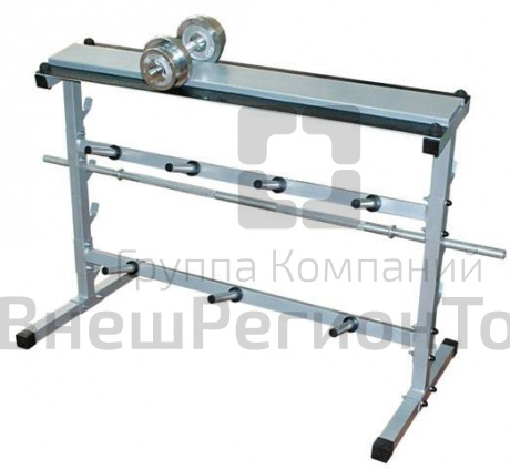 Стойка для гантелей, дисков и грифов.