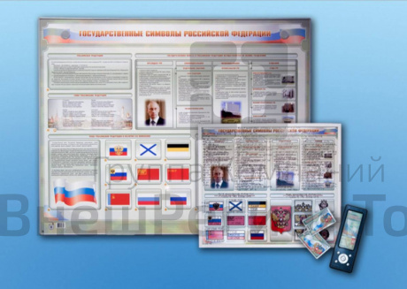 Стенд интерактивный Государственные символы РФ, для детей с ОВЗ.