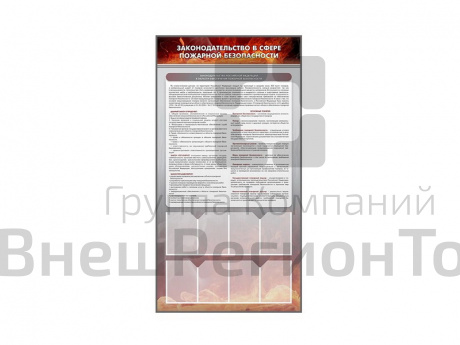 Стенд-уголок "Законодательство в сфере пожарной безопасности".