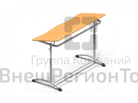 Парта двухместная ЭКСТРА (Р) с угл. накл. стол.