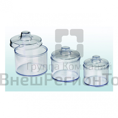 Cтаканы лабораторные с крышкой 3 шт.