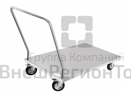 Тележка грузовая, нерж.ст., 2 поворотных колеса, 1260х600х935 мм.